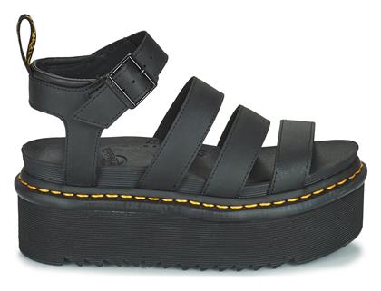 Dr. Martens Blaire Quad Black Hydro Δερμάτινα Σανδάλια Μαύρα