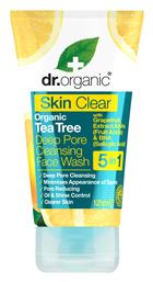 Dr.Organic Skin Clear Organic Tea Tree Deep Gel Καθαρισμού Προσώπου 125ml