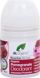 Dr.Organic Pomegranate Φυσικό Αποσμητικό σε Roll-On Χωρίς Αλουμίνιο 50ml από το Pharm24