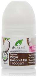 Dr.Organic Virgin Coconut Oil Φυσικό Αποσμητικό σε Roll-On Χωρίς Αλουμίνιο 50ml