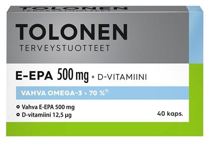 Dr. Tolonen's E-EPA Ιχθυέλαιο 500mg 40 κάψουλες