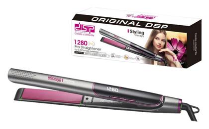 DSP 10790 Πρέσα Μαλλιών με Κεραμικές Πλάκες 55W Grey / Pink από το Filinda