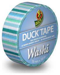 Duck Αυτοκόλλητη Washi Ταινία Διακόσμησης Blue Stripes 15mm x 10m Blue Stripes από το E-gadgets