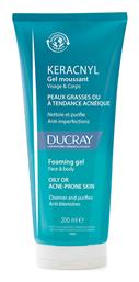 Ducray Keracnyl Gel Καθαρισμού Προσώπου 1τμχ