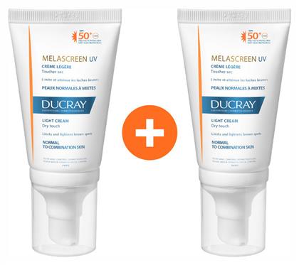 Ducray Melascreen UV Light Cream Normal to Combination Skin Αδιάβροχη Αντηλιακή Κρέμα Προσώπου SPF50 80ml