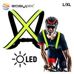 EasyPix Spectrum Led Vest Γιλέκο Ασφαλείας Ποδηλασίας Κίτρινο L/XL