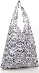Eco Chic Music Υφασμάτινη Τσάντα για Ψώνια σε Λευκό χρώμα