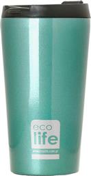 Ecolife Coffee Cup Ποτήρι Θερμός σε Τιρκουάζ χρώμα 0.37lt