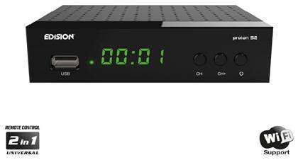 Edision Δορυφορικός Αποκωδικοποιητής PROTON S2 01-07-0024 Full HD (1080p) DVB-S / DVB-S2 σε Μαύρο Χρώμα