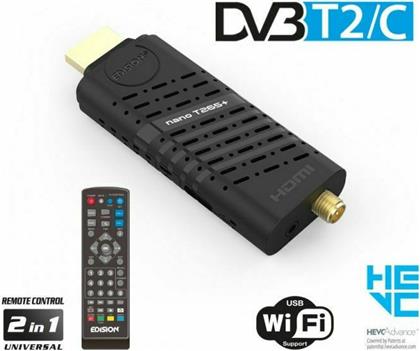 Edision Nano T265+ Ψηφιακός Δέκτης Mpeg-4 Full HD (1080p) με Λειτουργία PVR (Εγγραφή σε USB) Σύνδεση HDMI από το e-shop