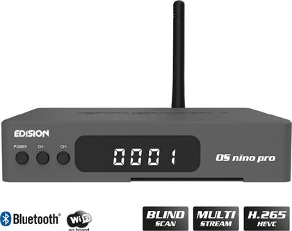 Edision Δορυφορικός Αποκωδικοποιητής OS NINO PRO Full HD (1080p) DVB-C / DVB-S2X / DVB-T2 με Λειτουργία Εγγραφής PVR και Ενσωματωμένο Wi-Fi σε Γκρι Χρώμα από το e-shop