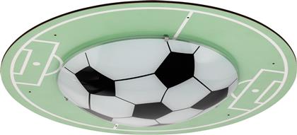 Eglo Soccer Μονόφωτο Παιδικό Φωτιστικό Πλαφονιέρα από Ξύλο 60W με Υποδοχή E27 σε Πράσινο Χρώμα 40x8cm
