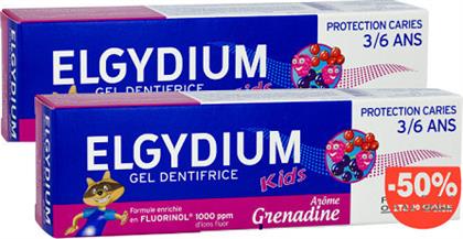 Elgydium Οδοντόκρεμα Elgydium Kids 50ml 1000 ppm με Γεύση Red Berries για 2+ χρονών 2τμχ από το Pharm24