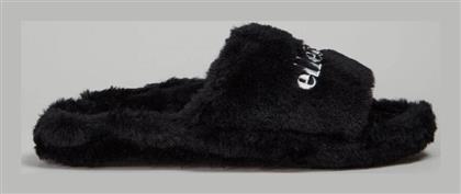 Ellesse Χειμερινές Γυναικείες Παντόφλες με γούνα σε Μαύρο χρώμα