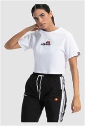 Ellesse Fireball Κοντομάνικο Crop Top Λευκό