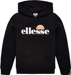 Ellesse Fleece Παιδικό Φούτερ με Κουκούλα και Τσέπες Μαύρο
