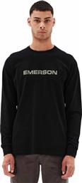 Emerson Ανδρική Μπλούζα Μακρυμάνικη Μαύρη από το Altershops