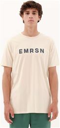 Emerson Ανδρικό T-shirt Μπεζ με Λογότυπο