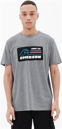 Emerson Ανδρικό T-shirt Γκρι με Λογότυπο από το Altershops