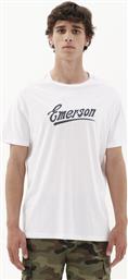Emerson Ανδρικό T-shirt Λευκό με Στάμπα από το SportsFactory