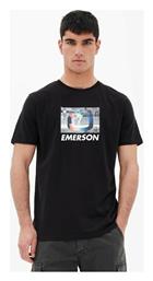 Emerson Ανδρικό T-shirt Μαύρο με Λογότυπο από το Z-mall