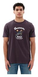 Emerson Ανδρικό T-shirt Μωβ με Στάμπα από το Outletcenter