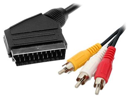 Emos AV Cable Scart male - 3x RCA male 1.5m