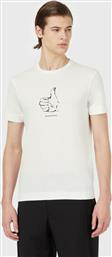 Emporio Armani Ανδρικό T-shirt Με Στάμπα Λευκό από το Maroudas