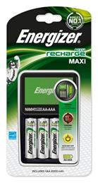 Energizer ACCU Recharge Maxi Φορτιστής 4 Μπαταριών Ni-MH Μεγέθους AA/AAA