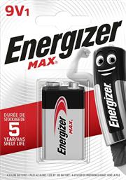 Energizer Max Αλκαλική Μπαταρία 9V 1τμχ από το e-shop