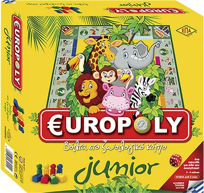 ΕΠΑ Επιτραπέζιο Παιχνίδι Europoly Junior για 2-4 Παίκτες 5+ Ετών από το Moustakas Toys