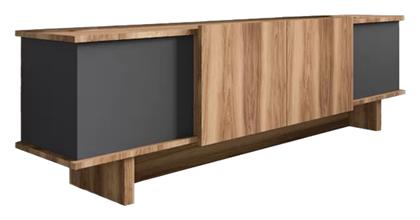 Έπιπλο Τηλεόρασης Ξύλινο Diona Ανθρακί-oak Μ180xΠ33xΥ50cm