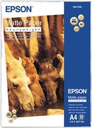 Epson Heavyweight Matte Φωτογραφικό Χαρτί A4 (21x30) 167gr/m² για Εκτυπωτές Inkjet 50 Φύλλα