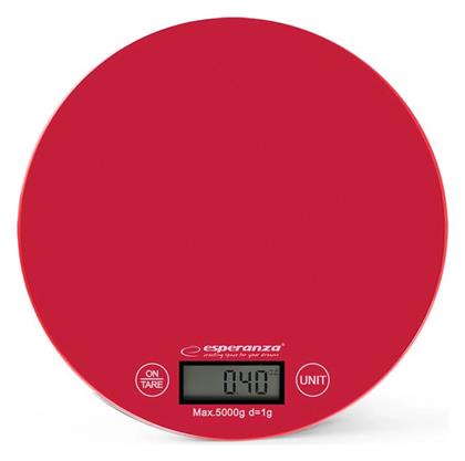 Esperanza EKS003 Ψηφιακή Ζυγαριά Κουζίνας 1gr/5kg Red