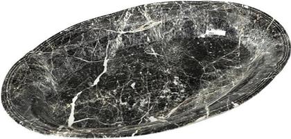 Espiel Marble Πιατέλα Σερβιρίσματος Οβάλ Κεραμική Μαύρη 34x22cm από το 24home