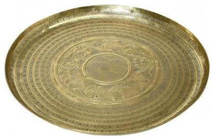 Espiel Διακοσμητικός Δίσκος Αλουμινίου Στρογγυλός 43x43cm