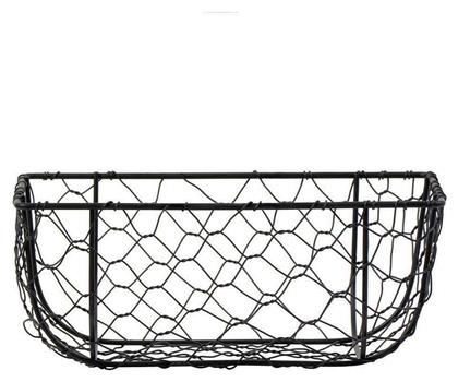 Espiel Φρουτιέρα Μεταλλική Μαύρη 23x15x9εκ. από το 24home