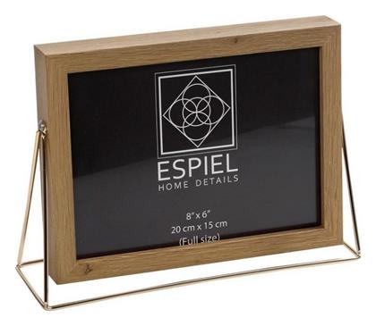 Espiel Κορνίζα Μεταλλική 20x15cm Καφέ / Χρσυό