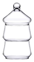Espiel Patisserie Γυάλινη Ορντεβιέρα 2 Θέσεων Διάφανη Ø13xY26.1cm Π11.5xΜ11.5xΥ26.1cm