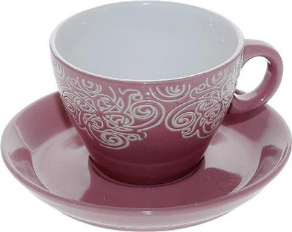 Espiel Vienna Jumbo Σετ Φλιτζάνια Cappuccino από Πορσελάνη Ροζ 330ml 6τμχ από το 24home