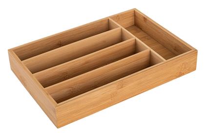 Estia Bamboo Essentials Θήκη για Μαχαιροπίρουνα Συρταριού Ξύλινη σε Καφέ Χρώμα 23x33x4.5cm