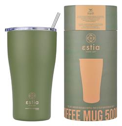 Estia Coffee Mug Save Aegean Ποτήρι Θερμός Ανοξείδωτο Bpa Free Forest Spirit Estia 500ml Καλαμάκι Forest Spirit