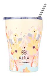 Estia Coffee Mug Save The Aegean Ποτήρι Θερμός Ανοξείδωτο BPA Free SPRING SONATA 350ml με Καλαμάκι