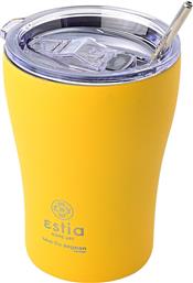 Estia Coffee Mug Save The Aegean Ποτήρι Θερμός Ανοξείδωτο BPA Free Pineapple Yellow 350ml με Καλαμάκι από το Spitishop