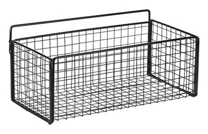 Estia Επιτοίχια Ραφιέρα Μπάνιου Μεταλλική 36x15x13cm Μαύρη