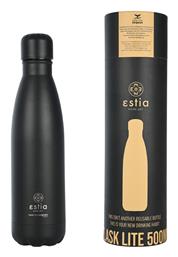 Estia Flask Lite Save the Aegean Μπουκάλι Θερμός Ανοξείδωτο Midnight Black από το 24home