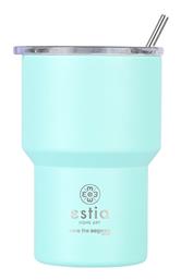 Estia Mug Lite Save The Aegean Ποτήρι Θερμός Ανοξείδωτο BPA Free Bermuda Green 400ml με Καλαμάκι από το Katoikein