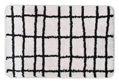 Estia Πατάκι Μπάνιου Microfiber Cage 02-28572 Γκρι-Μαύρο 40x60εκ.