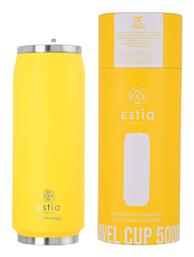 Estia Travel Cup Save the Aegean 500ml Pineapple Yellow