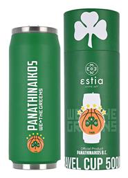 Estia Travel Cup Save the Aegean Ποτήρι Θερμός Ανοξείδωτο BPA Free Panathinaikos BC 500ml με Καλαμάκι από το Zakcret Sports